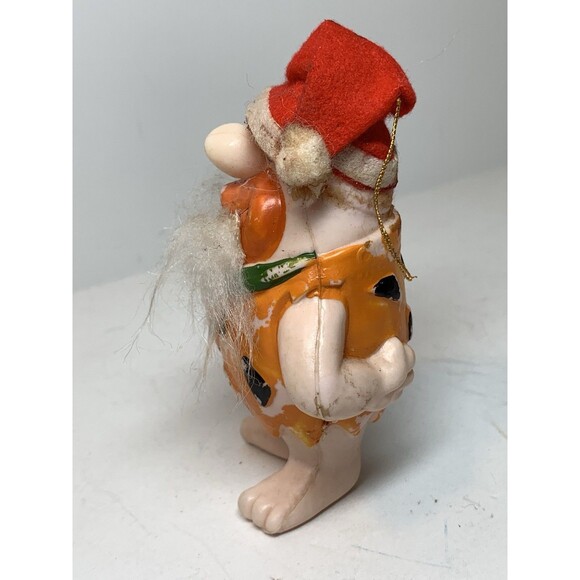 Vintage Flintstones Santa Christmas Tree Ornament 1976 Hong Kong Plastic Cartoon - Picture 5 of 9
